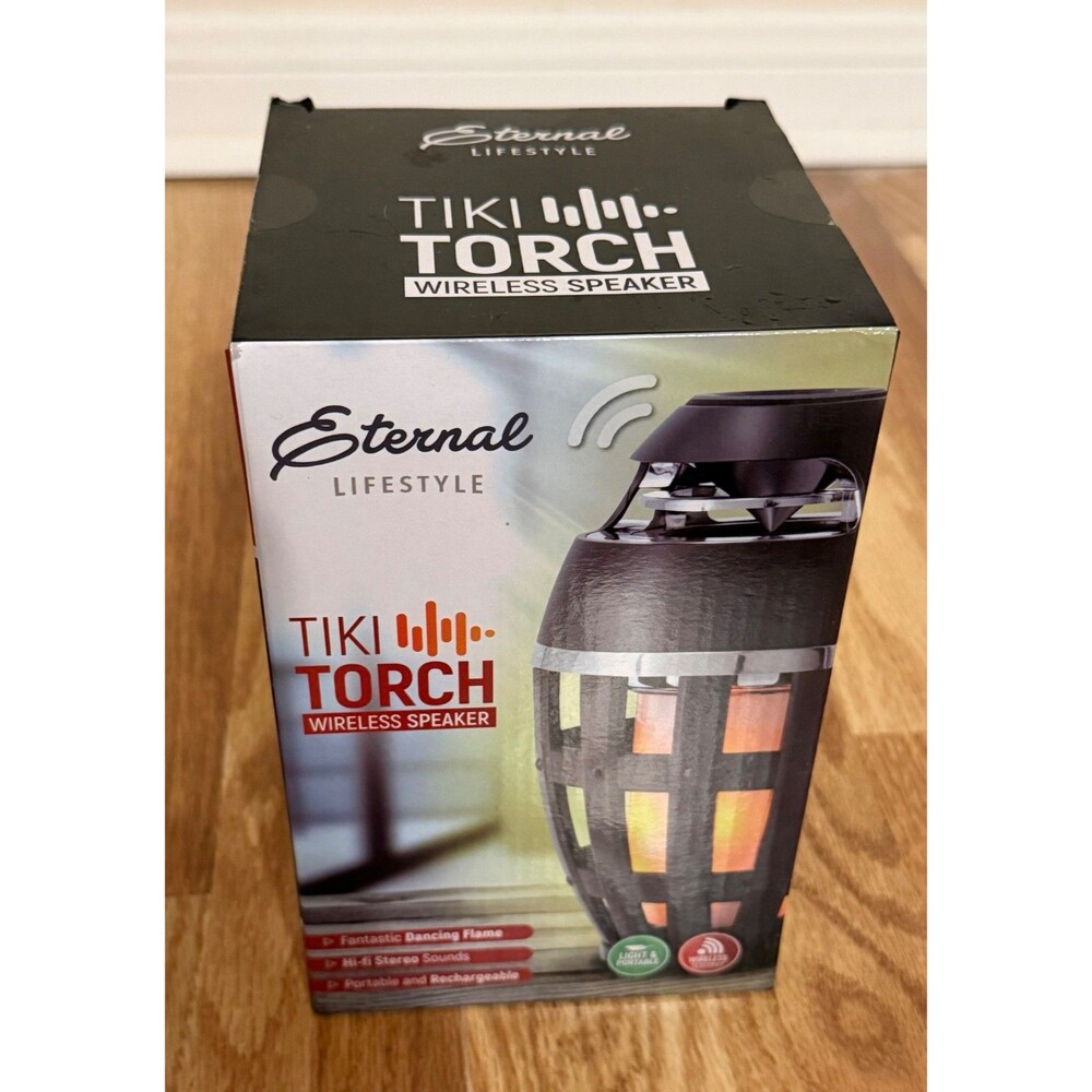 Tiki Torch Wireless Bluetooth Speaker LED Dancing Flame Light Eternal Lifestyle